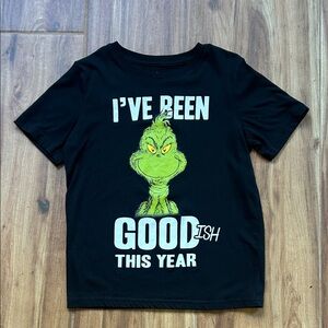 Dr. Seuss Black Grinch Kids T-Shirt